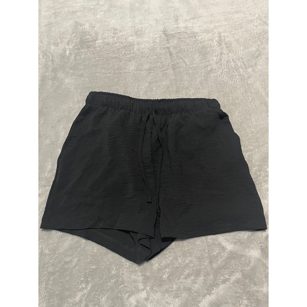 Just Be Black Drawstring Waist Casual Shorts Lightweight Comfy Size S
